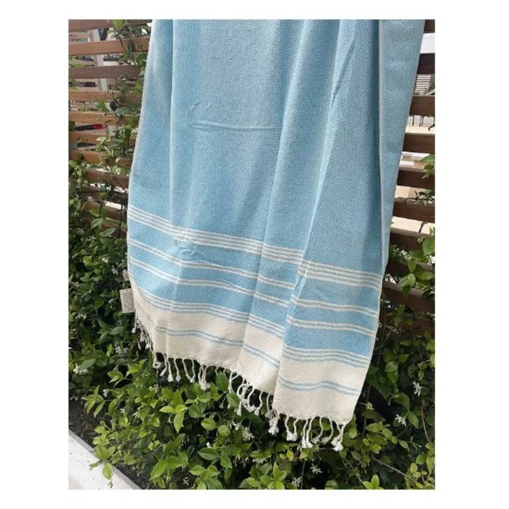 Turkish Cotton Beach Towel - Oversized - 100% Natural & Organic Dye